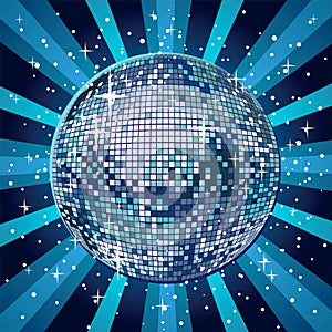 Blue disco ball