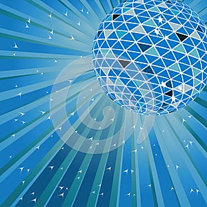 Blue disco ball