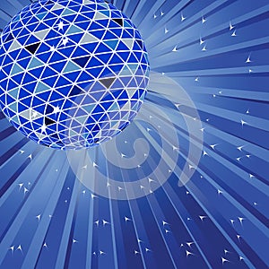 Blue disco ball