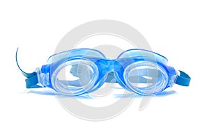 Blue dive goggles