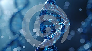 The Blue DNA Helix.AI generated image