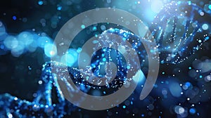 The blue DNA helix. AI generated