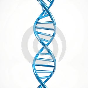 Blue DNA helix sequence element isolated on white