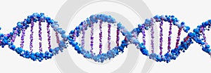 Blue DNA Helix Structure - Biotechnology and Genetic Research. Genetic Code Visualization