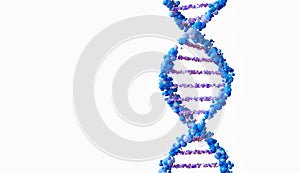 Blue DNA Helix Structure - Biotechnology and Genetic Research. Genetic Code Visualization
