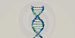 Blue DNA Helix Structure - Biotechnology and Genetic Research. Genetic Code Visualization