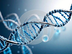 Blue DNA Strand Model