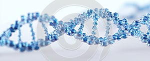 The Blue DNA Structure Representing Genetic Information and Life Sciences AI generated image