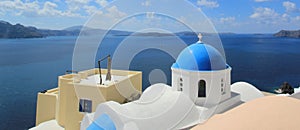 Blue dome of a church, Oia, Santorini, Greece