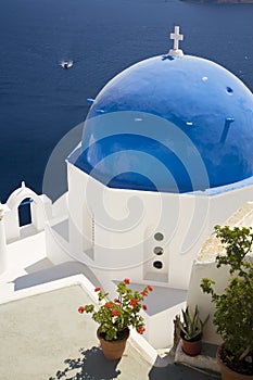 Blue Domed Church, Santorini