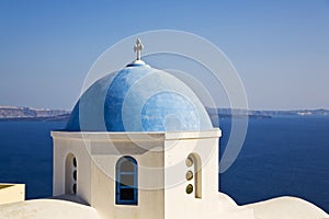 Blue Domed Church, Santorini, Greece