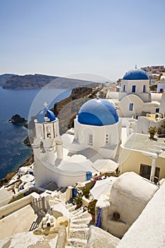 Blue Domed Churches, Oia, Santorini, Greece