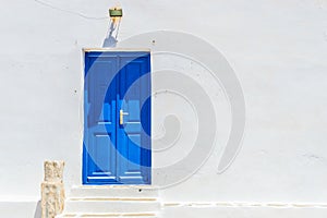 blue door