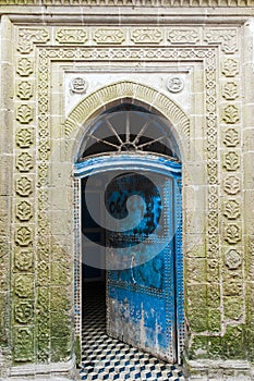 Blue door in Morocco