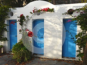 Blue doors in Positano, Italy