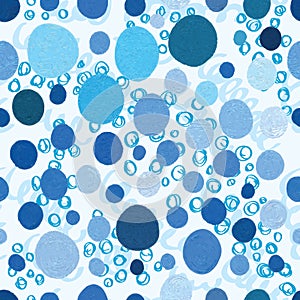 Blue dot stylish seamless pattern