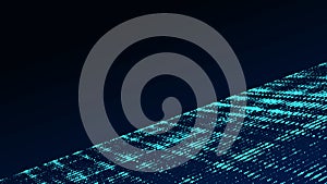 Blue dot texture with noise effect. Abstract halftone background. Vector glitch backdrop. Digital screen with matrix or binary