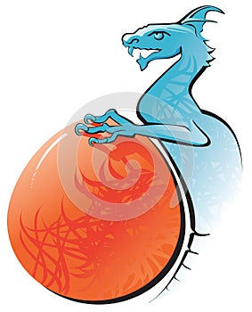 The Blue dragon and it's egg