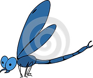 Blue dragonfly