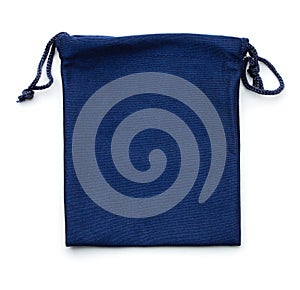 Blue drawstring gift bag