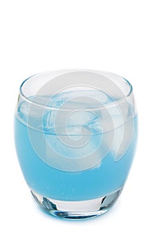 Blue drink isolated on white background