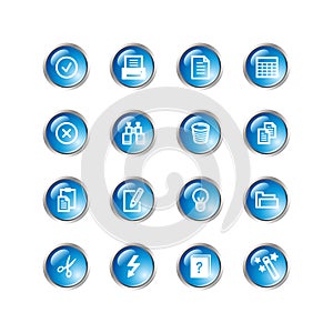 Blue drop document icons