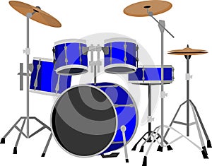 The Blue Drum Set Music Instrument