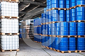 Blue drums and container photo