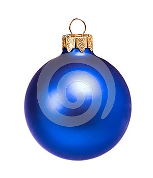 Blue dull christmas ball