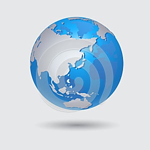 Blue Earth Planet Icon