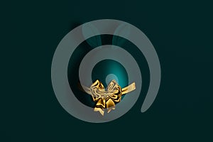 Blue Easter egg with bunny ears