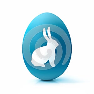 Single blue painted easter egg