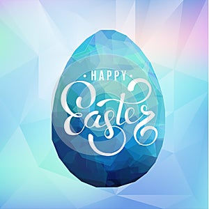 Blue Easter egg. Vector illustration background