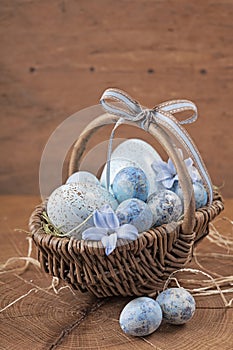 Blue easter eggs