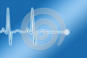 Blue ECG Trace