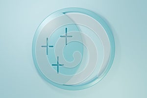 Blue Eclipse of the sun icon isolated on blue background. Total sonar eclipse. Minimalism concept. 3D render