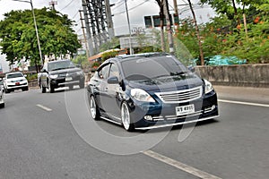 Blue ECO Car Sedan in VIP Style