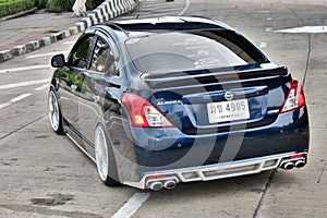 Blue ECO Car Sedan in VIP Style