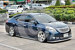 Blue ECO Car Sedan in VIP Style