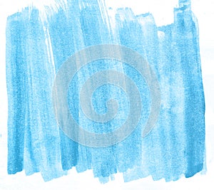 Blue ecology hand watercolor background, raster illustration