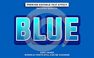 Blue editable text effect