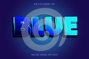 modern blue editable text effect color blue and black
