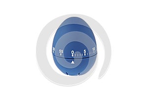 Blue egg timer countdown for boiled eggs