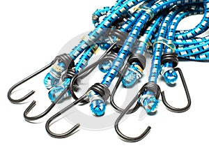 Blue elastic bungee cords