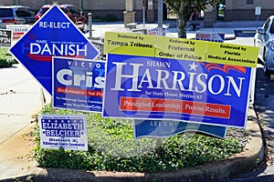 Blue Election vote sign Voting Shawn Harrison fir State House District 63