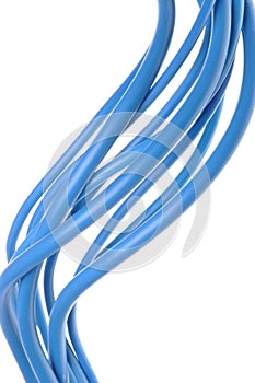 Blue electric cable used in electrical instalation