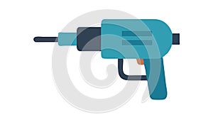 Blue Electric Drill Icon for Tools and Construction, vector design Generative AI