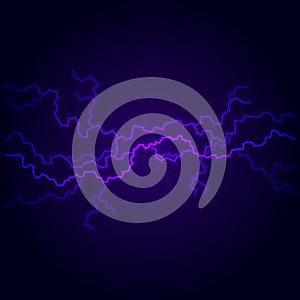 Blue Electric Lighting Effect, Abstract Backgrounds. Vector