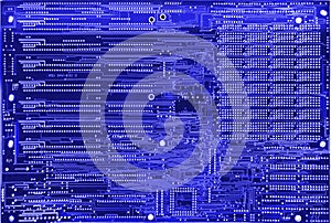 Blue electronic circuit board