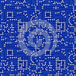 Blue electronic circuit board with gray solder vec